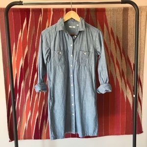 Long Sleeve Chambray Uniqlo Dress